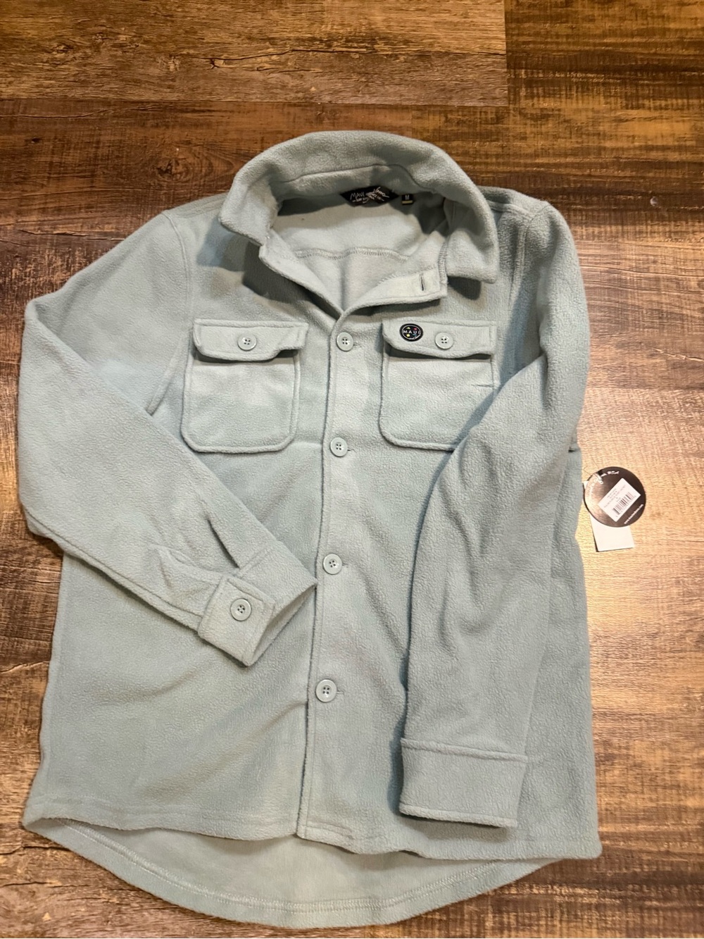 Maui and Sons Pale green Fleece Shacket